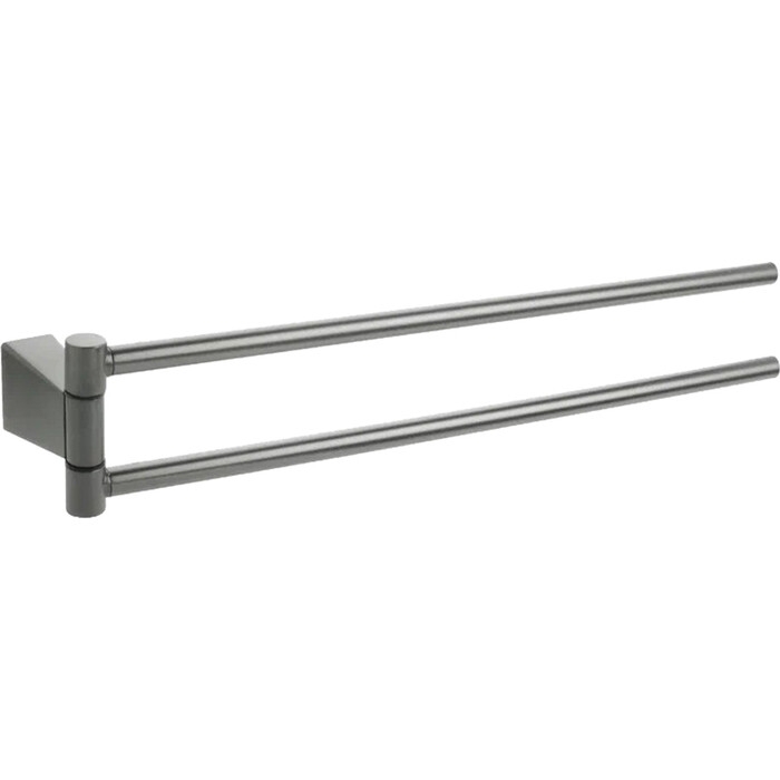Полотенцедержатель Fixsen Trend Graphite, 40 см, 2 штанги, поворотный, графит