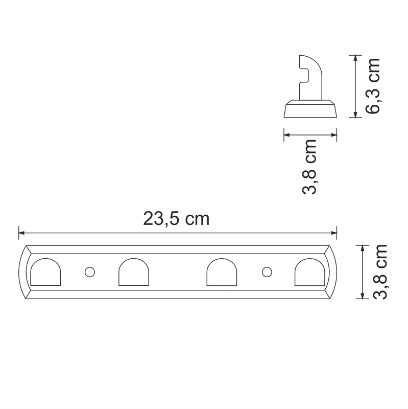 Крючок настенный WasserKRAFT Kammel 4 крючка