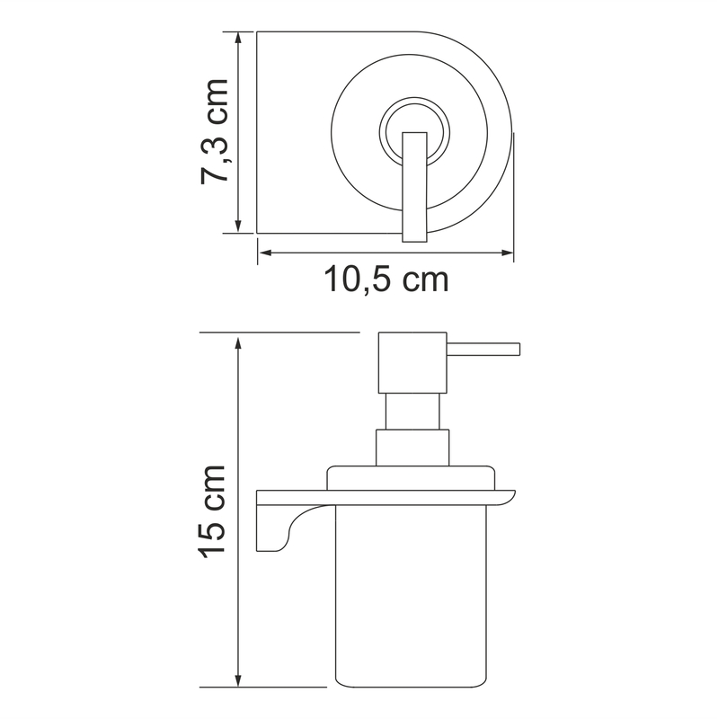 Дозатор для жидкого мыла WASSERKRAFT Kammel, 170 мл