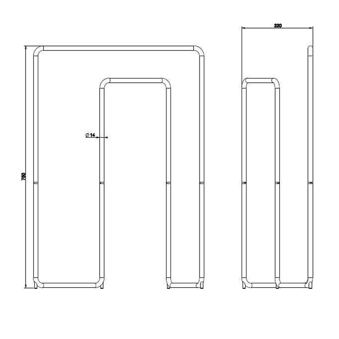 Gessi Goccia Напольная стойка-полотенцедержатель h=75см, цвет: черный
