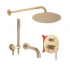 Rea LUNGO MATT GOLD душевая система с изливом, матовое золото
