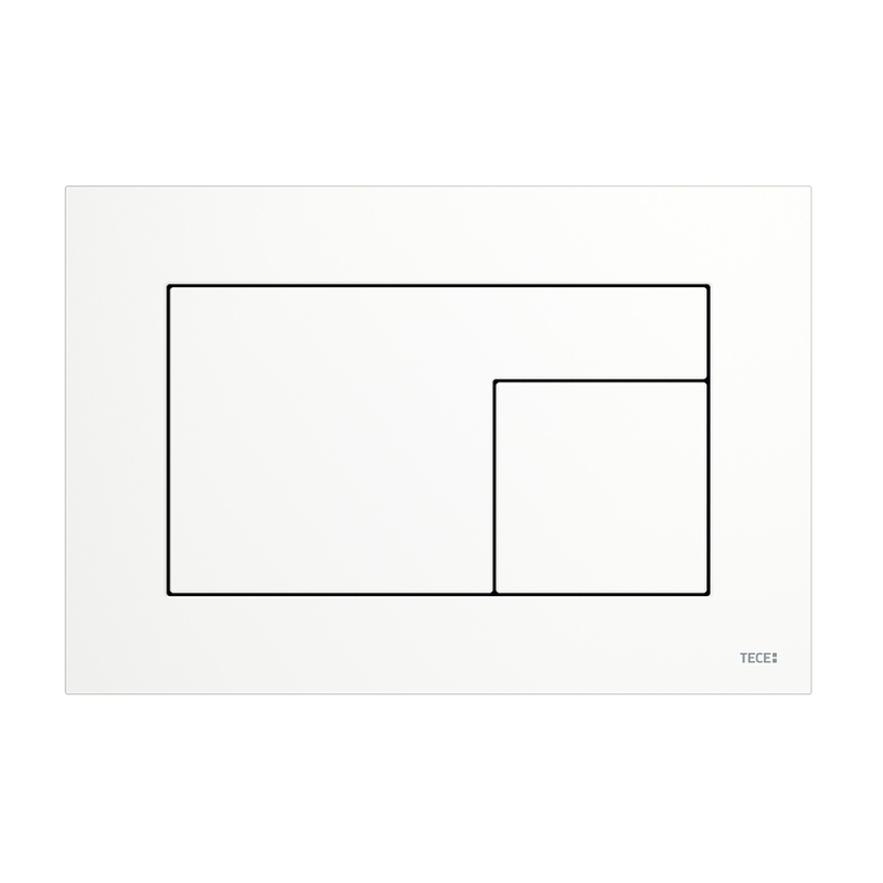 Панель смыва для унитаза TECEvelvet, поверхность FENIX, Bianco Kos / Белая, покрытие против отпечатков пальцев