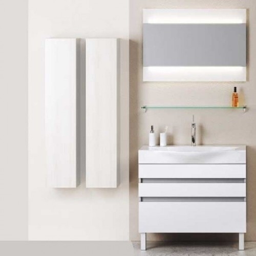 "Бергамо" Тумба с умывальником Bergamo на ножках белая