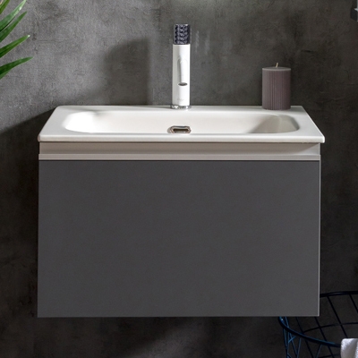 Armadi art Vallessi тумба с раковиной Антрацит матовая Soft touch 60х46