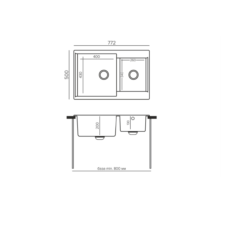 Мойка POLYGRAN BRIG 772 черный №16