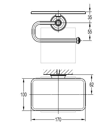 Держатель для туалетной бумаги Art&Max LIBERTY хром