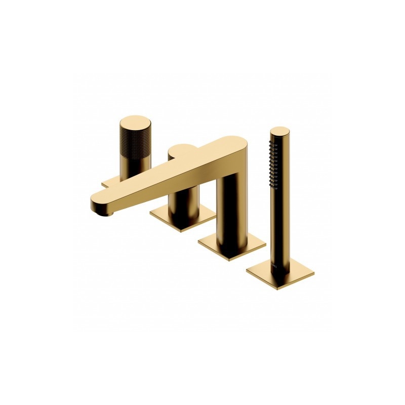 Смеситель на борт ванны Omnires Contour брашированное золото