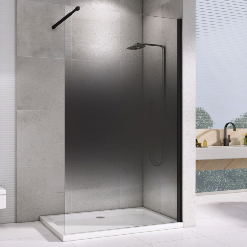 Душевая перегородка ABBER Immer Offen 120 см, черный