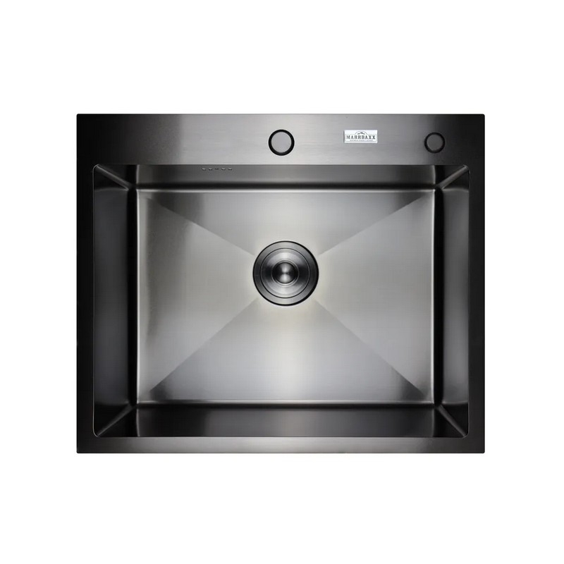 Мойка кухонная премиум класса MARRBAXX из нержавеющей стали B6050-R (черный/графит)