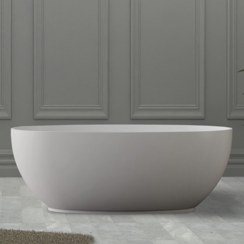 Ванна из искусственного камня ABBER   белая матовая