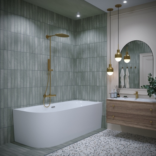 Акриловая ванна 170*80 в наборе 4 в 1 Wellsee Collaro слив-перелив глянцевый белый