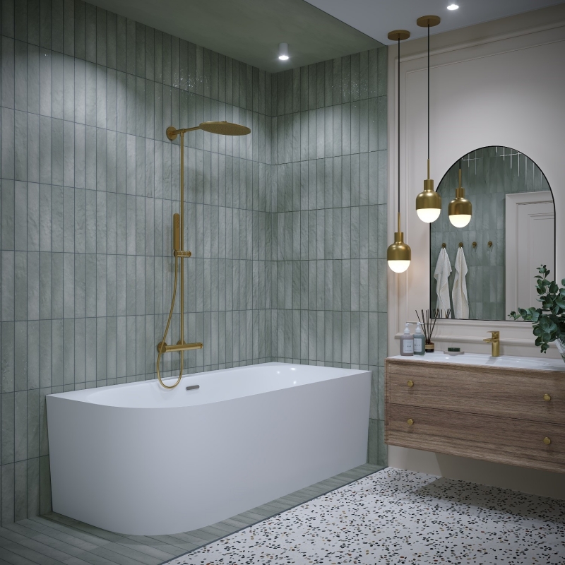 Акриловая ванна 170*80 в наборе 4 в 1 Wellsee Collaro слив-перелив глянцевый белый