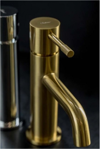 Смеситель для умывальника Boheme Uno матовое золото