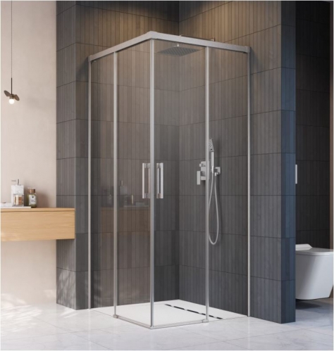 Душевой уголок Radaway Idea Brushed Nickel KDD 90*100 см стекла прозрачные, профиль брашированный никель