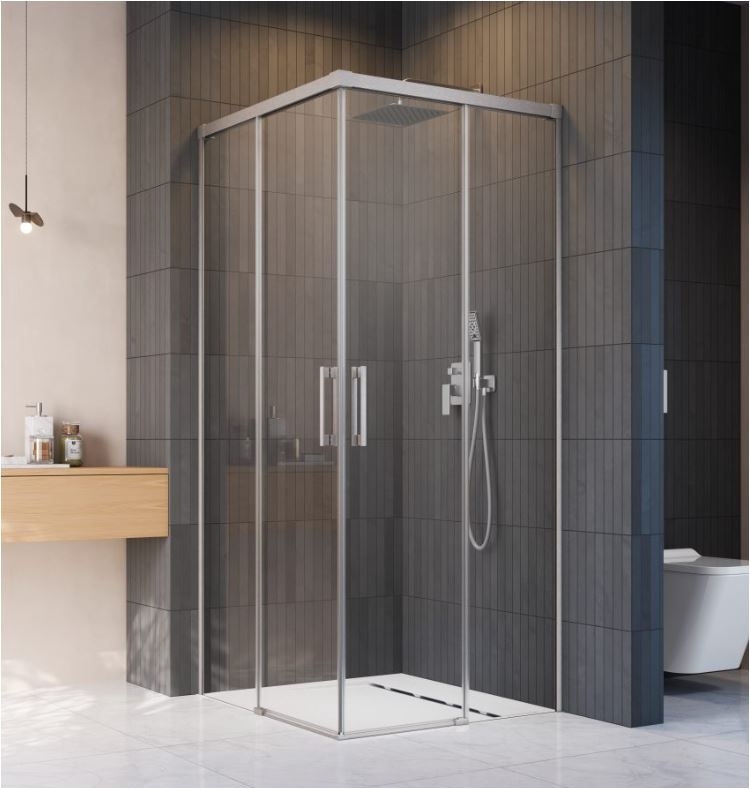 Душевой уголок Radaway Idea Brushed Nickel KDD 90*100 см стекла прозрачные, профиль брашированный никель