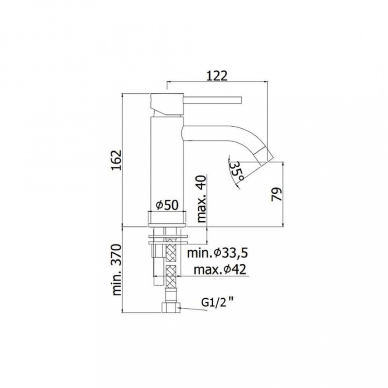 СМЕСИТЕЛЬ PAFFONI LIGHT ДЛЯ УМЫВАЛЬНИКА