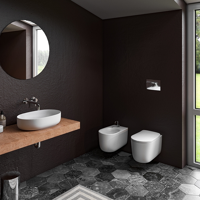 Kerasan Nolita Унитаз безободковый подвесной 55х35 см, с креплениями WB9N, цвет белый 