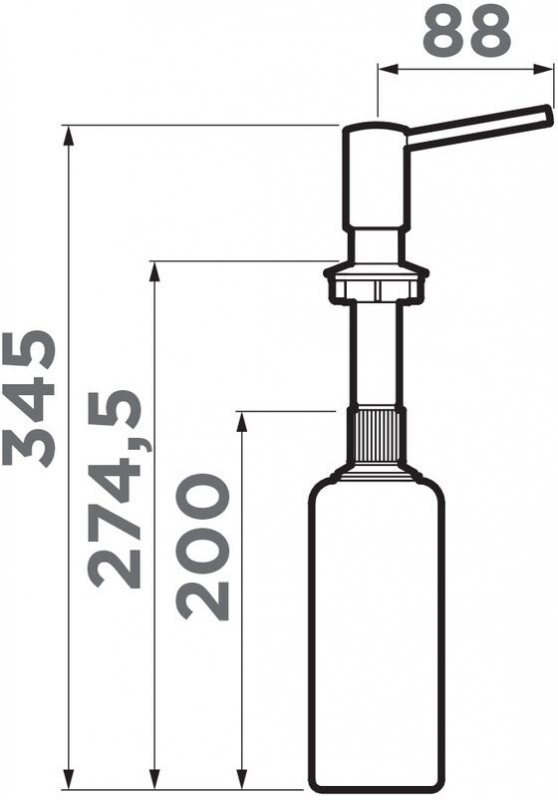 Дозатор Omoikiri OM-02-WH врезной
