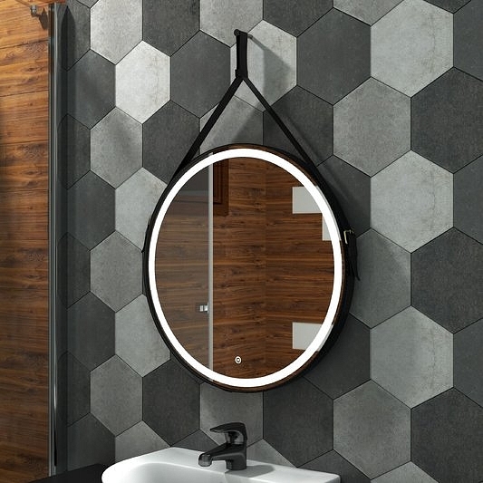 Зеркало Континент Millenium Led 65x65, с подсветкой, сенсор, ремень