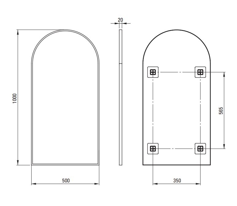 Зеркало Deante Silia в раме золото брашированное