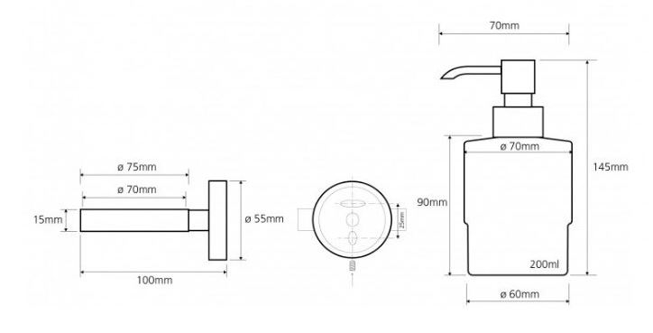 дозатор жидкого мыла Bemeta NEO, нержавеющая сталь
