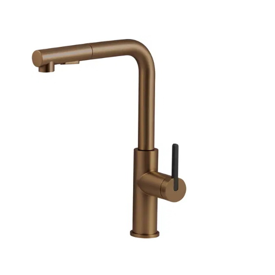 Смеситель Deante для кухни с выдвижным изливом. Брашированная бронза 