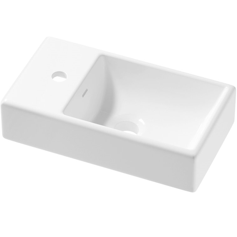 Умывальник накладной / настенный Wellsee WC Area 45x26 белый глянцевый 