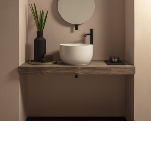 GLOBO РАКОВИНА ДЛЯ УСТАНОВКИ НА СТОЛЕШНИЦУ T-EDGE, 38 СМ, ЦВЕТ BI 