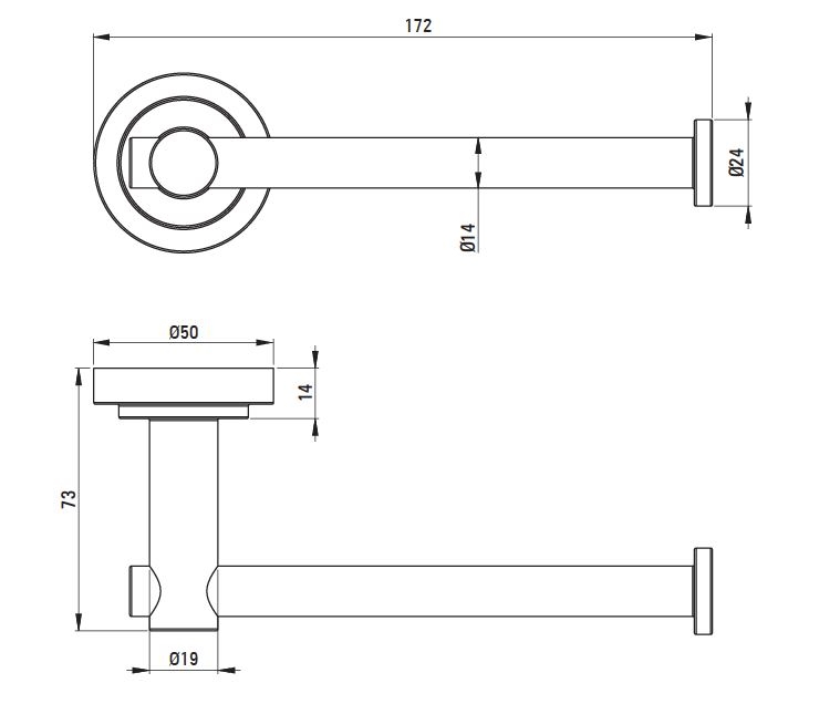 Держатель туалетной бумаги Deante Termisto, цвет латунь