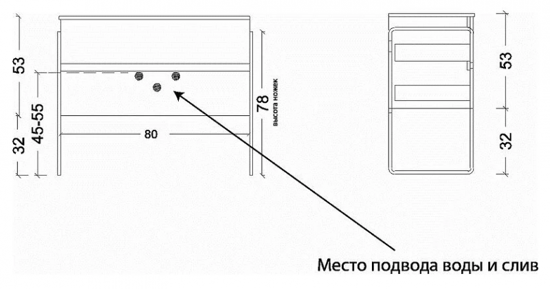 ТУМБА VALLESSI С КЕРАМИЧЕСКОЙ РАКОВИНОЙ подвесная, цвет белый