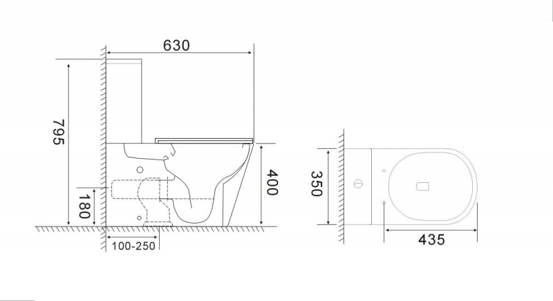 Унитаз напольный PIERA Tornado  с сиденьем в комплекте  белый