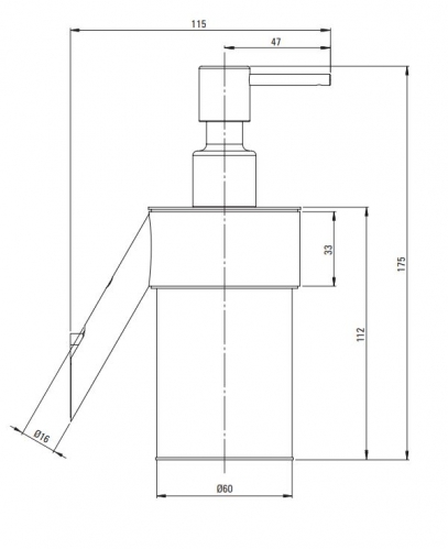 Deante Silia Nero Дозатор для мыла настенный, черный