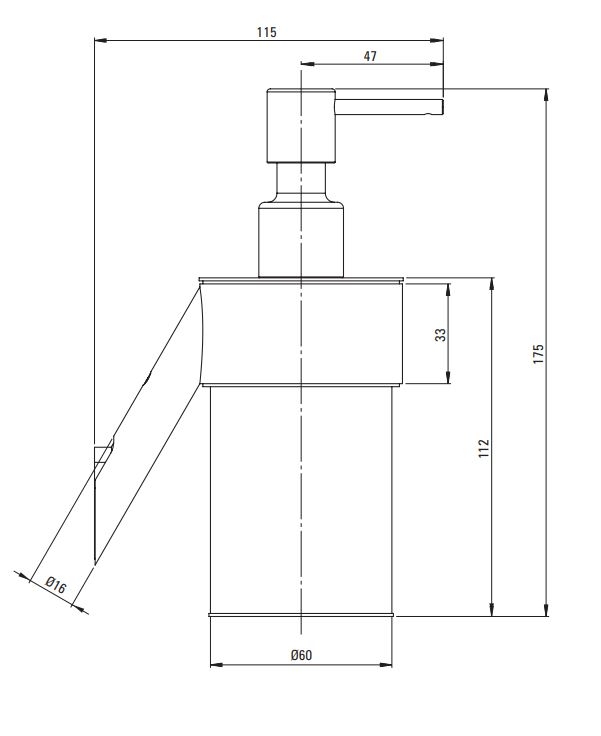 Deante Silia Nero Дозатор для мыла настенный, черный