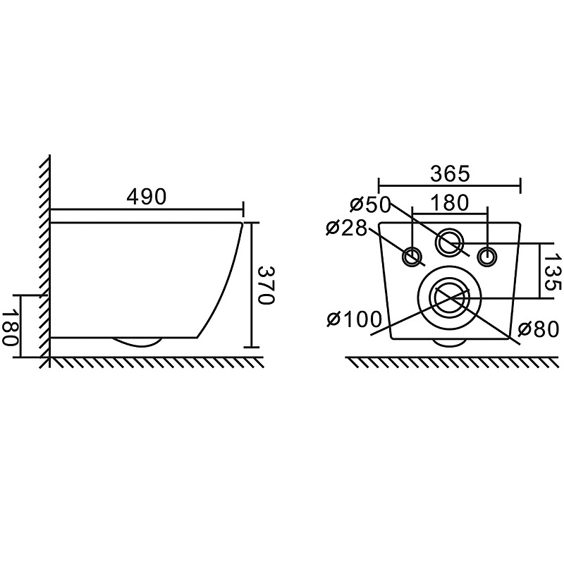 Подвесной унитаз BelBagno Colorato  безободковый 49*36 черный матовый с сиденьем в комплекте