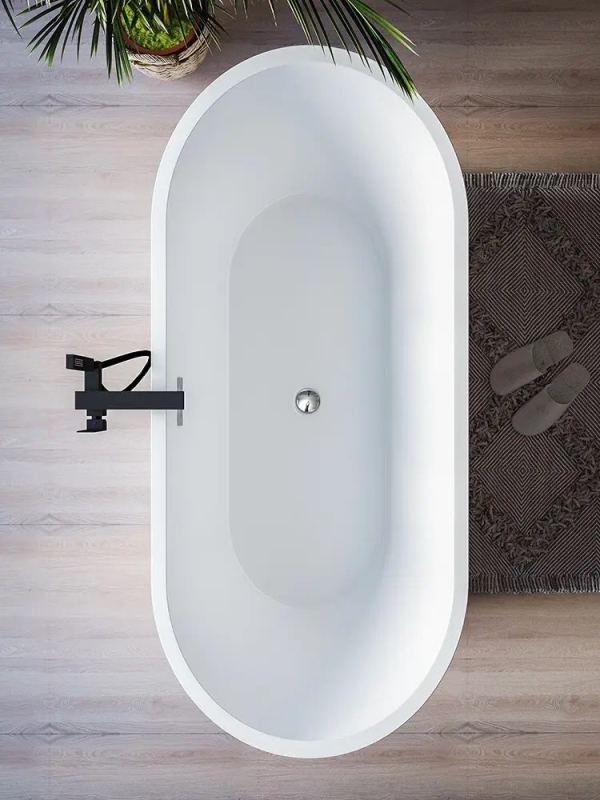 Ванна акриловая CeruttiSpa RESIA160 160x75 белый глянец