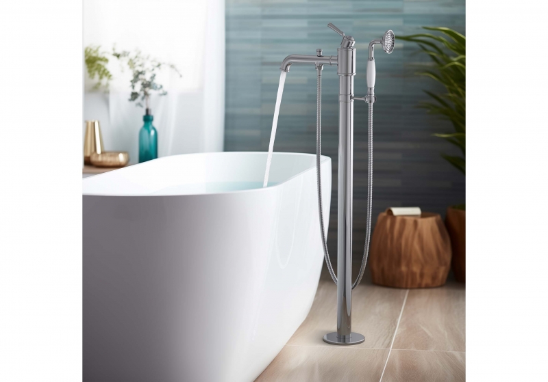 Смеситель для ванны напольный (внешняя и скрытая часть) AQUATEK Классик