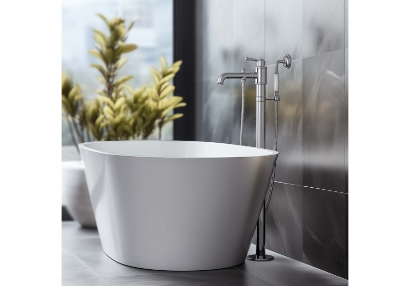 Смеситель для ванны напольный (внешняя и скрытая часть) AQUATEK Классик