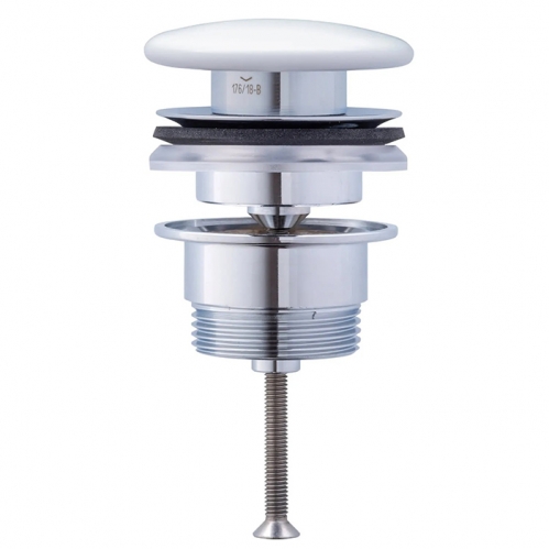 Донный клапан Duravit для раковин с переливом, нажимной, цвет: белый