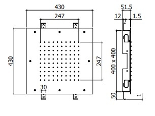 Верхний душ Paffoni 