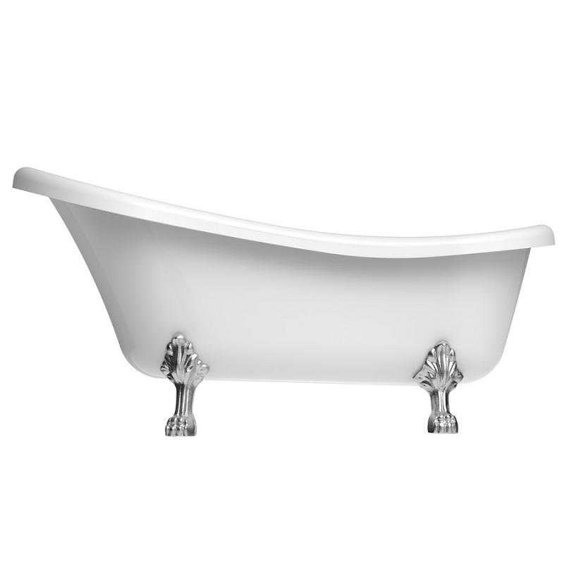 Ванна из литого мрамора Белюкс Ладья 171x78, сифон и ноги 