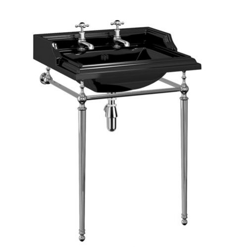 КЛАССИЧЕСКАЯ ЧЁРНАЯ РАКОВИНА 65*58 НА 1, 2 ИЛИ 3 ОТВЕРСТИЯ, цвет черный 