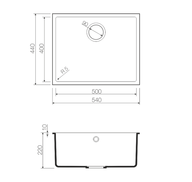 Мойкa OMOIKIRI Bosen 54-U