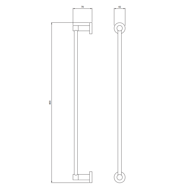 Полотенцедержатель Omnires Modern Project, брашированная медь