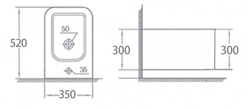 Биде подвесное Boheme Mane 35*52. Белый глянец