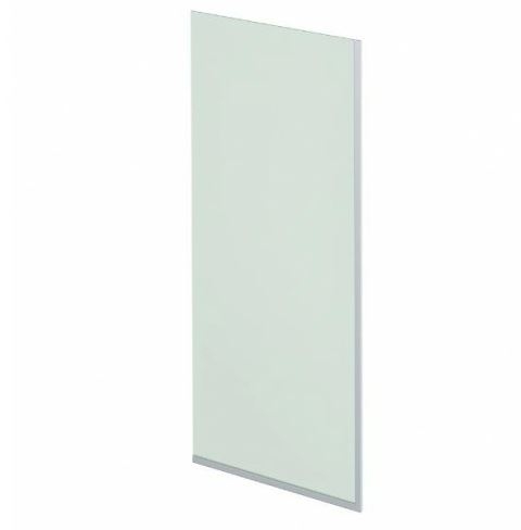 Шторка стеклянная для ванны стационарная матовое стекло / профиль хром 1400х700