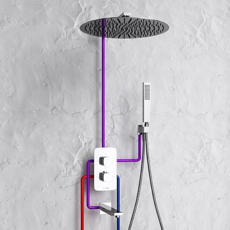 Душевая система скрытого монтажа Wasserkraft Mindel белый 