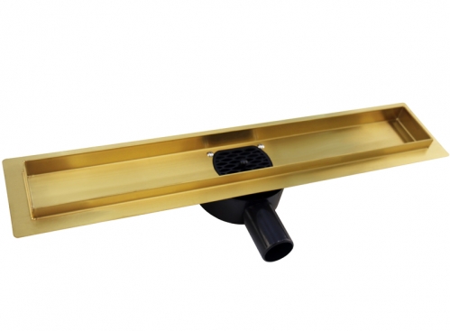 Душевой трап Roxen Supra Gold двусторонний под плитку