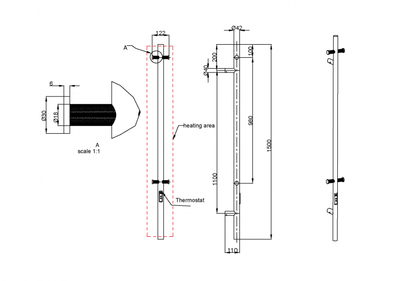 Полотенцесушитель электрический Bohema UNO 