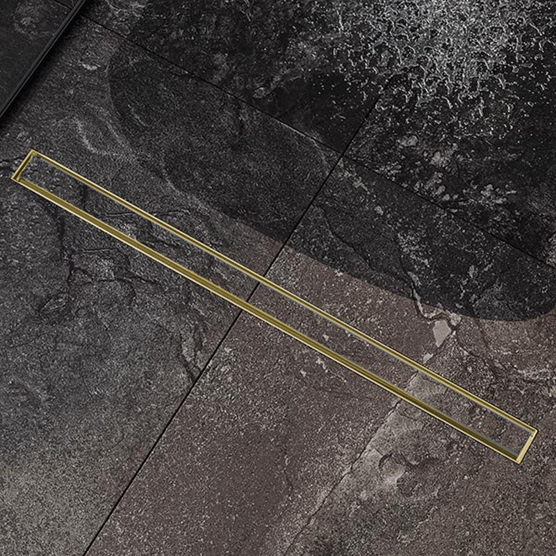 Душевой трап Roxen Supra Gold двусторонний под плитку