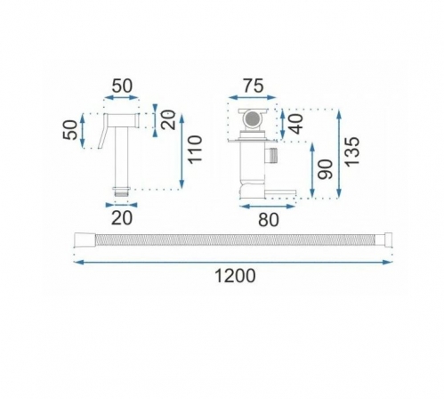 Гигиенический душ REA LUNGO матовая медь